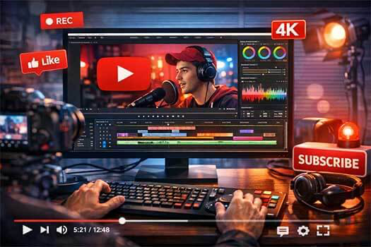 Professioneller Videoschnitt für YouTube und Social Media