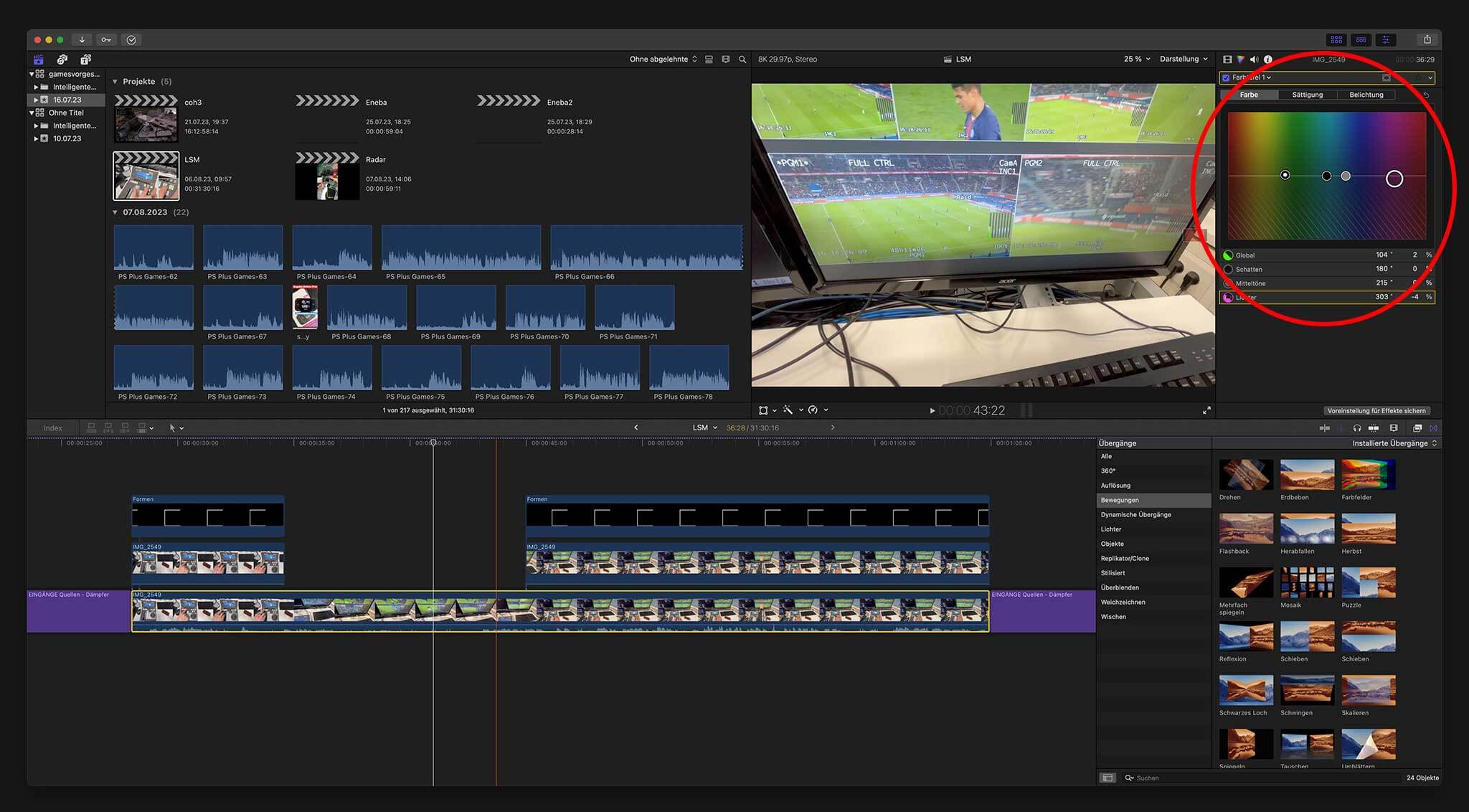 Final Cut Pro neues Projekt anlegen