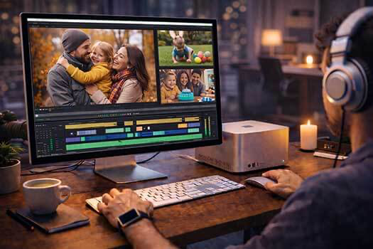 Professioneller Videoschnitt für Familienvideos und private Erinnerungen