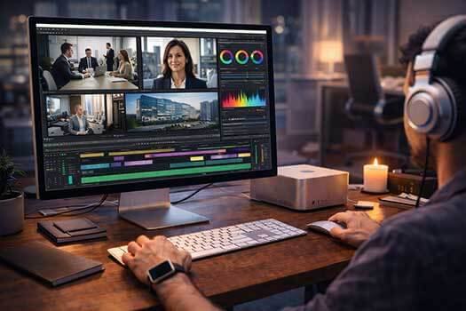 Professioneller Videoschnitt für Imagefilme und Unternehmensvideos