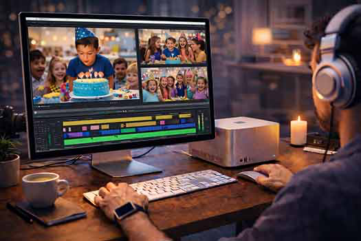 Professioneller Videoschnitt für Kindergeburtstag Videos und persönliche Erinnerungen