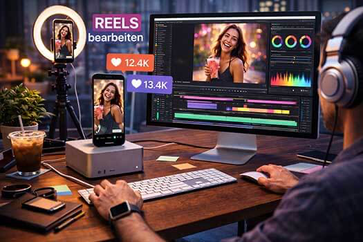 Professioneller Videoschnitt für Reels und Social Media Kurzvideos