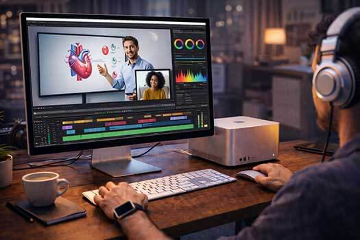 Professioneller Videoschnitt für Schulungsvideos und Weiterbildung