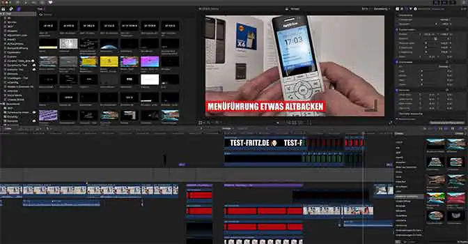 Professioneller Videoschnitt in Final Cut Pro auf dem Mac